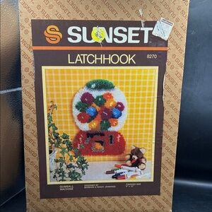 Sunset Latch Hook Kit - Vibrant Gumball Machine Design